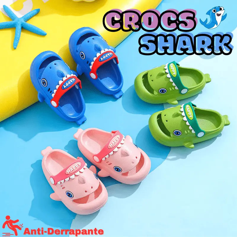 Chinelo Infantil Crocs Shark