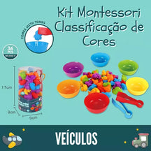 Kit Montessori Classificação de Cores